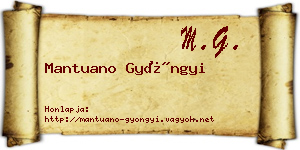 Mantuano Gyöngyi névjegykártya